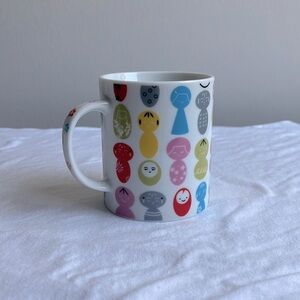 NWOT Jewel Japan floral baby figure motif colorful mug